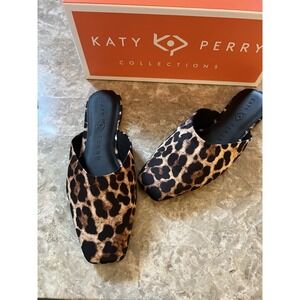 NIB Katy Perry Collections Evie Mule Leopard Print Size 8.5 NEW Slide Shoe Women